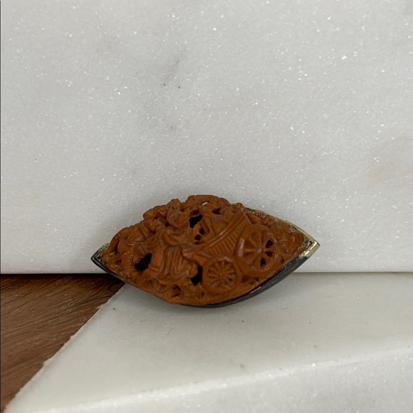 Antique Chinese Heidao elongated button from the 19th century Lot M13 - Picture 1 of 9